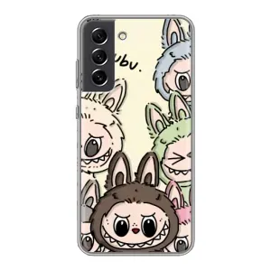 Чохол з Лабубу на Samsung Galaxy S21 FE (Золота мавпа Bored Ape)
