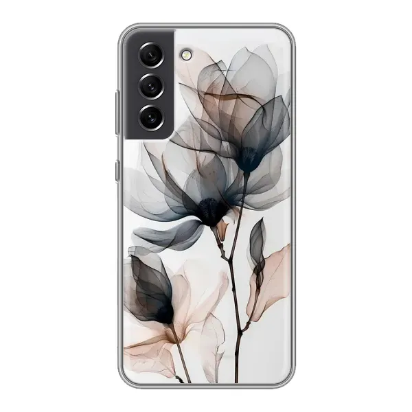 Чохол з принтом «Квіти на білому» для Samsung Galaxy S21 FE Чохол з принтом «Квіти на білому» для Samsung Galaxy S21 FE