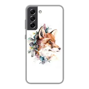 Чохли з картинкою Лисичка для Samsung Galaxy S21 FE (VPrint) (Лиса в квітах)