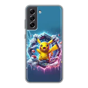 Чохол з Пікачу на Samsung Galaxy S21 FE (Лого Пікачу)