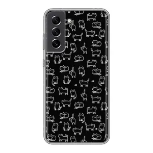 Чохол з принтом для Samsung Galaxy S21 FE (AlphaPrint) Модні коти (Маленькі котики)