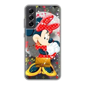 Чехол Disney Mouse Samsung Galaxy S21 FE (PREMIUMPrint) (Minni с бантиком)