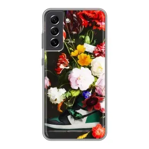 Брендновые Чехлы для Samsung Galaxy S21 FE - (PREMIUMPrint) (Nike цветы)