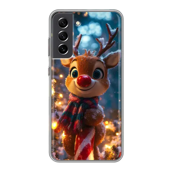 Чохол з принтом «Олень з шарфом» для Samsung Galaxy S21 FE Чохол з принтом «Олень з шарфом» для Samsung Galaxy S21 FE