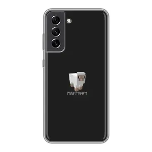 Чехол Майнкрафт на Samsung Galaxy S21 FE (AlphaPrint) Minecraft (Овечка Майнкрафт)