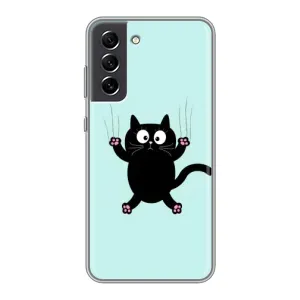 Чохол з принтом для Samsung Galaxy S21 FE (AlphaPrint) Модні коти (Падаючий кіт)