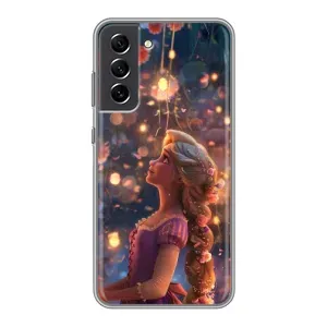 Чехол Рапунцель для Samsung Galaxy S21 FE (Рапунцель фонарики)