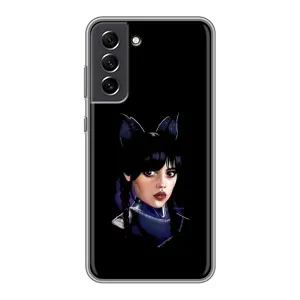 Чехлы Венсдей на Samsung Galaxy S21 FE Уэнсдей (AlphaPrint) (серьезная Уэнздей)