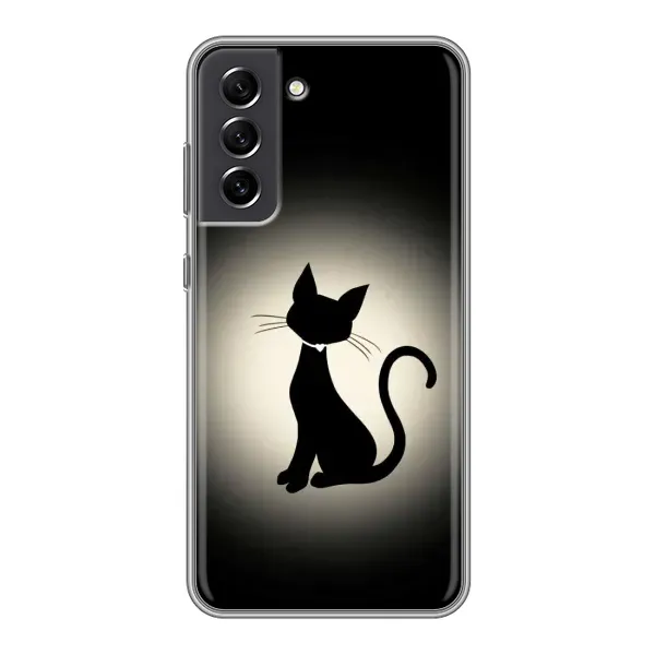 Чохол з принтом «Силует котика» для Samsung Galaxy S21 FE