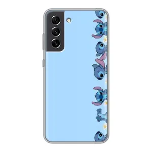 Чехол с принтом Стич на Samsung Galaxy S21 FE (Стич фон)