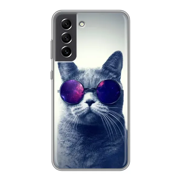 Чохол з принтом «Стильний кіт» для Samsung Galaxy S21 FE