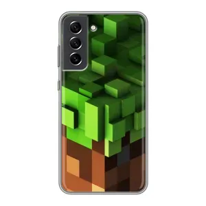 Чехол Майнкрафт на Samsung Galaxy S21 FE (AlphaPrint) Minecraft (текстура Майнкрафт)