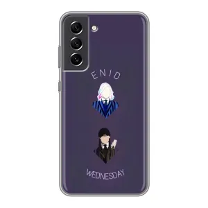 Чехлы Венсдей на Samsung Galaxy S21 FE Уэнсдей (AlphaPrint) (Уэнздей и подруга)