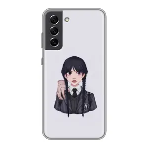Чехлы Венсдей на Samsung Galaxy S21 FE Уэнсдей (AlphaPrint) (Уэнздей и Вещь)