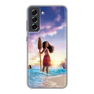 Чехол с мультфильмом Моана Samsung Galaxy S21 FE (Моана с веслом)