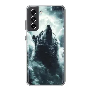 Чохол з картинкою 'Хижаки' для Samsung Galaxy S21 FE (Вовк у хмарах)