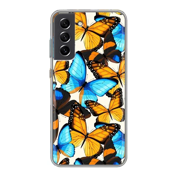 Чехол с принтом «Яркие бабочки» для Samsung Galaxy S21 FE Чехол с принтом «Яркие бабочки» для Samsung Galaxy S21 FE