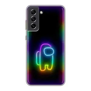 Чехол Амонг Ас для Samsung Galaxy S21 FE (AlphaPrint) (Яркий скин)