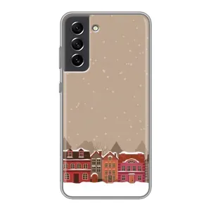 Новогодние, Праздничные Чехлы для Samsung Galaxy S21 FE - 2024 год (Зимний город)