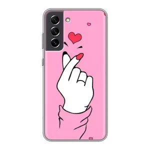 Чохол з принтом для Samsung Galaxy S21 FE (AlphaPrint - Знак сердечка)