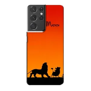 Чохол Король лев на Самсунг Галаксі S21 Plus (Акуна Матата закат)