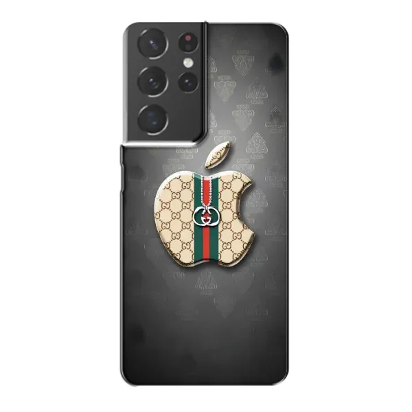 Чохол з принтом «Apple gucci» для Samsung Galaxy S21 Plus