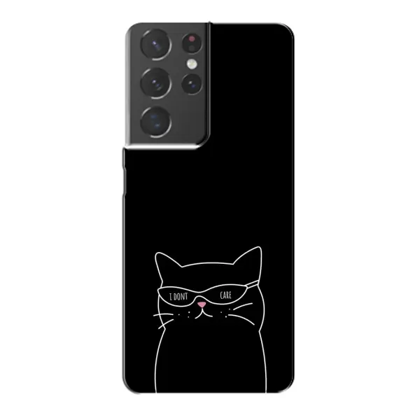 Чехол с принтом «Равнодушный кот» для Samsung Galaxy S21 Plus Чехол с принтом «Равнодушный кот» для Samsung Galaxy S21 Plus