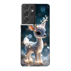 Яскравий чохол для Samsung Galaxy S21 Plus з Зимові Оленята (Блискуче оленятко)
