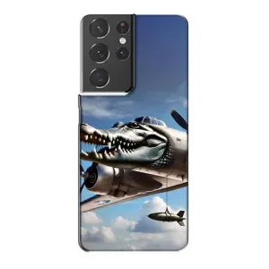 Чехол с мемом Тралалело тралала на Samsung Galaxy S21 Plus (Бомбардиро крокодило)