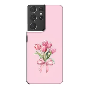 Чохол з розовим принтом для Samsung Galaxy S21 Plus (Букет квітів)