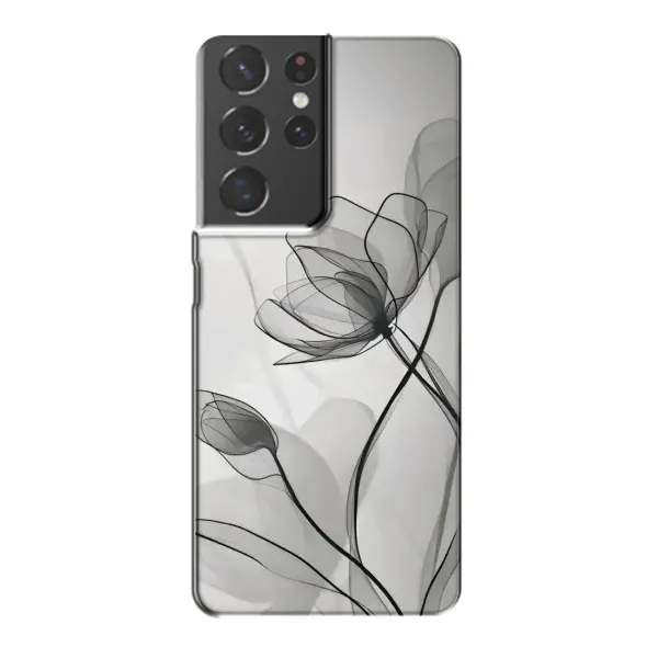 Чехол с принтом «Черные цветы» для Samsung Galaxy S21 Plus Чехол с принтом «Черные цветы» для Samsung Galaxy S21 Plus
