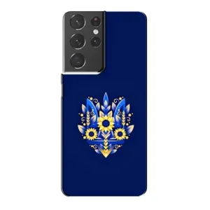 Чохли для Samsung Galaxy S21 Plus Укр. Символіка (AlphaPrint) (Квітковий Герб)
