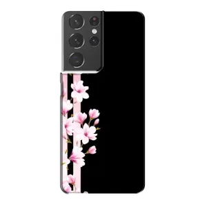 Чехол для Самсунг S21 Плюс - с принтом (Дизайнерские) (AlphaPrint) (Цветочки)