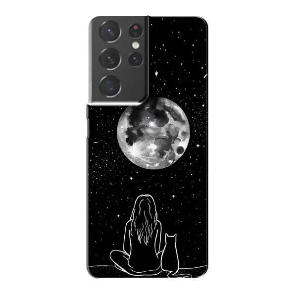 Чехол с принтом «Девушка с котом» для Samsung Galaxy S21 Plus Чехол с принтом «Девушка с котом» для Samsung Galaxy S21 Plus