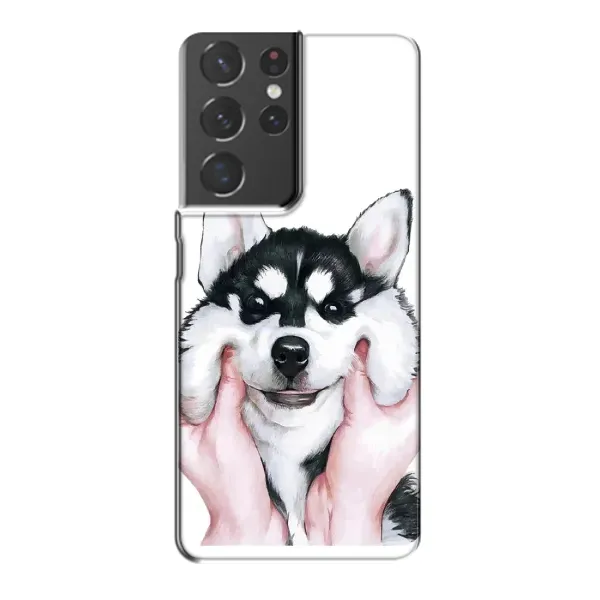 Чохол з принтом «Радісний Хаскі» для Samsung Galaxy S21 Plus Чохол з принтом «Радісний Хаскі» для Samsung Galaxy S21 Plus