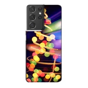 Новорічні Чохли для Самсунг Галаксі S21 Plus (VPrint) (Ялинка в огоньках)