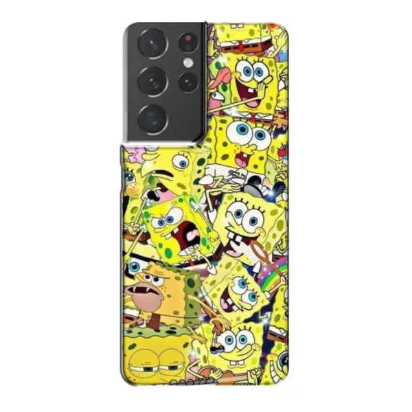 Чехол с принтом «Эмоции Спанч Боба» для Samsung Galaxy S21 Plus