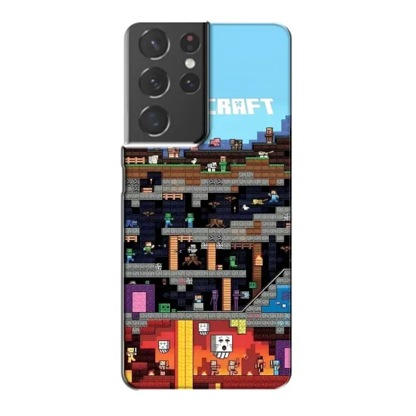Чехол с принтом «фон Minecraft» для Samsung Galaxy S21 Plus