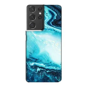 Мраморний чехол на Samsung Galaxy S21 Plus (VPrint) (Блакитний мрамор)
