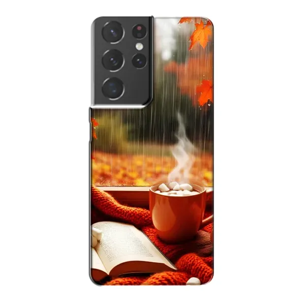 Чехол с принтом «Кофе и дождь» для Samsung Galaxy S21 Plus