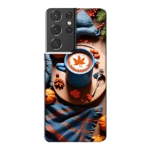 Чехол с принтом «Кофе и тыковки» для Samsung Galaxy S21 Plus