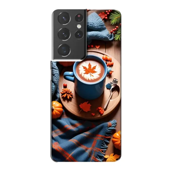 Чехол с принтом «Кофе и тыковки» для Samsung Galaxy S21 Plus