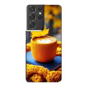 Чехол с принтом «Кофе на желтом пледе» для Samsung Galaxy S21 Plus