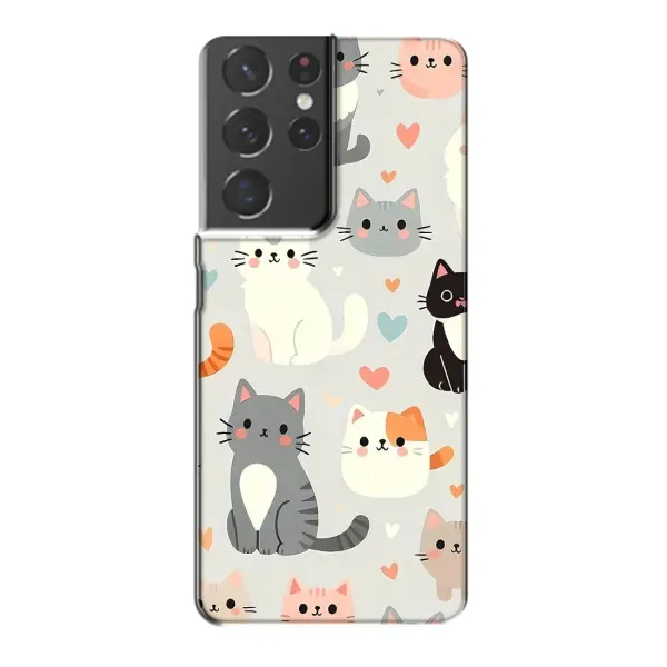 Чехол с принтом «Коллаж котов» для Samsung Galaxy S21 Plus Чехол с принтом «Коллаж котов» для Samsung Galaxy S21 Plus