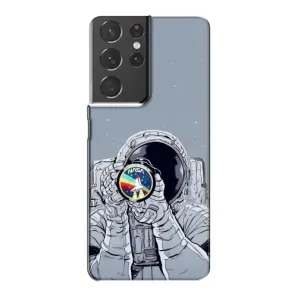 Чехол NASA для Samsung Galaxy S21 Plus (AlphaPrint) (Космонавт фото)