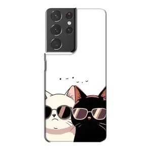 Чехол с рисунком кот на Samsung Galaxy S21 Plus (Коты в очках)