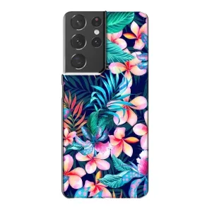 Чехол для Самсунг S21 Плюс - с принтом (Дизайнерские) (AlphaPrint) (Красочные цветы)