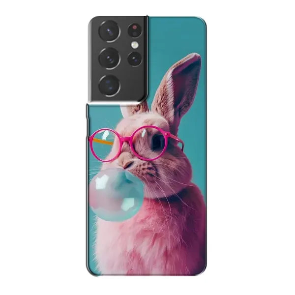 Чехол с принтом «Кролик в очках» для Samsung Galaxy S21 Plus Чехол с принтом «Кролик в очках» для Samsung Galaxy S21 Plus
