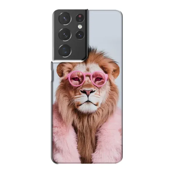 Чехол с принтом «Лев в очках» для Samsung Galaxy S21 Plus Чехол с принтом «Лев в очках» для Samsung Galaxy S21 Plus