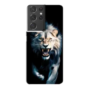 Чохол з картинкою 'Хижаки' для Samsung Galaxy S21 Plus (Лев у темряві)